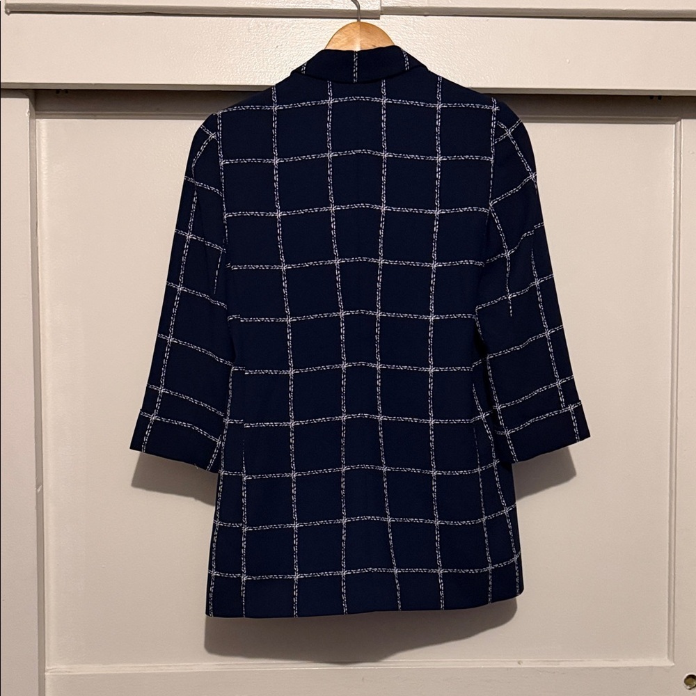 Express Navy and White Checkered Blazer - Picture 10 of 10